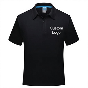 Polo pour homme à séchage rapide avec logo personnalisé, respirant, en polyester, manches courtes, col boutonné, vêtements décontractés de golf - Product Image 4