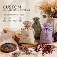 Sachet parfumé en lin personnalisé avec logo, pochette parfumée à la lavande, emballage cadeau, fabricant OEM