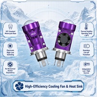 Phare de moto à faisceau haute intensité, étanche IP68, double lentille 2,0 pouces, certifié ECE, 32W, boîtier violet
