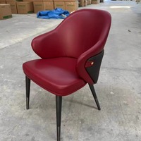 Chaise de salle à manger en métal moderne simple haut de gamme Luxe léger Minimaliste Utilisation hôtelière Origine Chine Chaise de salle à manger
