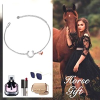 Bracelet fer à cheval chanceux pour femmes Bracelet cheval en argent Sterling bijoux Bracelet fer à cheval en argent 925