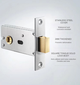 مجموعة خشبية حديثة مستديرة صامتة ذهبية قفل مخفي أسود نقر داخلي لغرفة النوم مخفي الحد الأدنى مقبض باب مخرش - Product Image 4