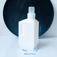 Bouteilles de détergent à lessive blanc 550ml 800ml 1L-Bouteilles en plastique HDPE pour lavage liquide nettoyant conteneur d'emballage personnalisé