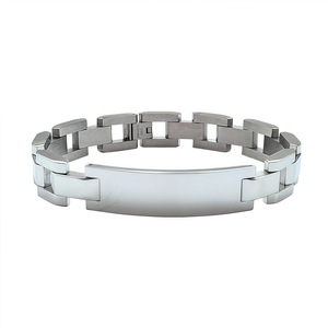 Pulsera <span class=keywords><strong>de</strong></span> Acero Inoxidable Directo <span class=keywords><strong>de</strong></span> Fábrica con Barra Curva, Estilo Coreano Japonés, Grabado Láser, Dijes <span class=keywords><strong>de</strong></span> Joyería - Product Image 5
