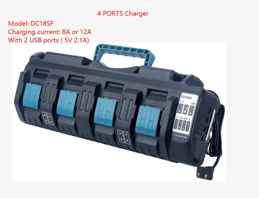 Power Tool Battery Charger For Makita BL1430 BL1830B DC10WA DC10WB DC18RC DC18RF DC18RD DC18SF NI-CD NI-MH Lithium Chargers
