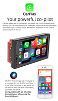 2din 7 pouces HD écran CarPlay Aandoid Auto MP5 Radio Mirror Link FM AM RDS Multimedia Wireless Player Universal Car Stereo