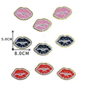 Nouveaux patchs thermocollants en chenille à paillettes dorées pour lèvres - Product Image 2