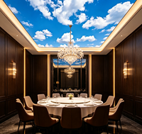 Papier peint pour plafond ciel bleu et nuages blancs, peinture murale 3D ciel et nuages pour chambre d'enfant, salon, restaurant, décoration de plafond personnalisée