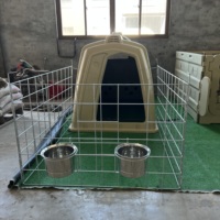 Nouvelle cage extérieure anti-UV pour animaux, abri en plastique pour veau avec clôture en acier galvanisé pour veaux, longue durée de vie