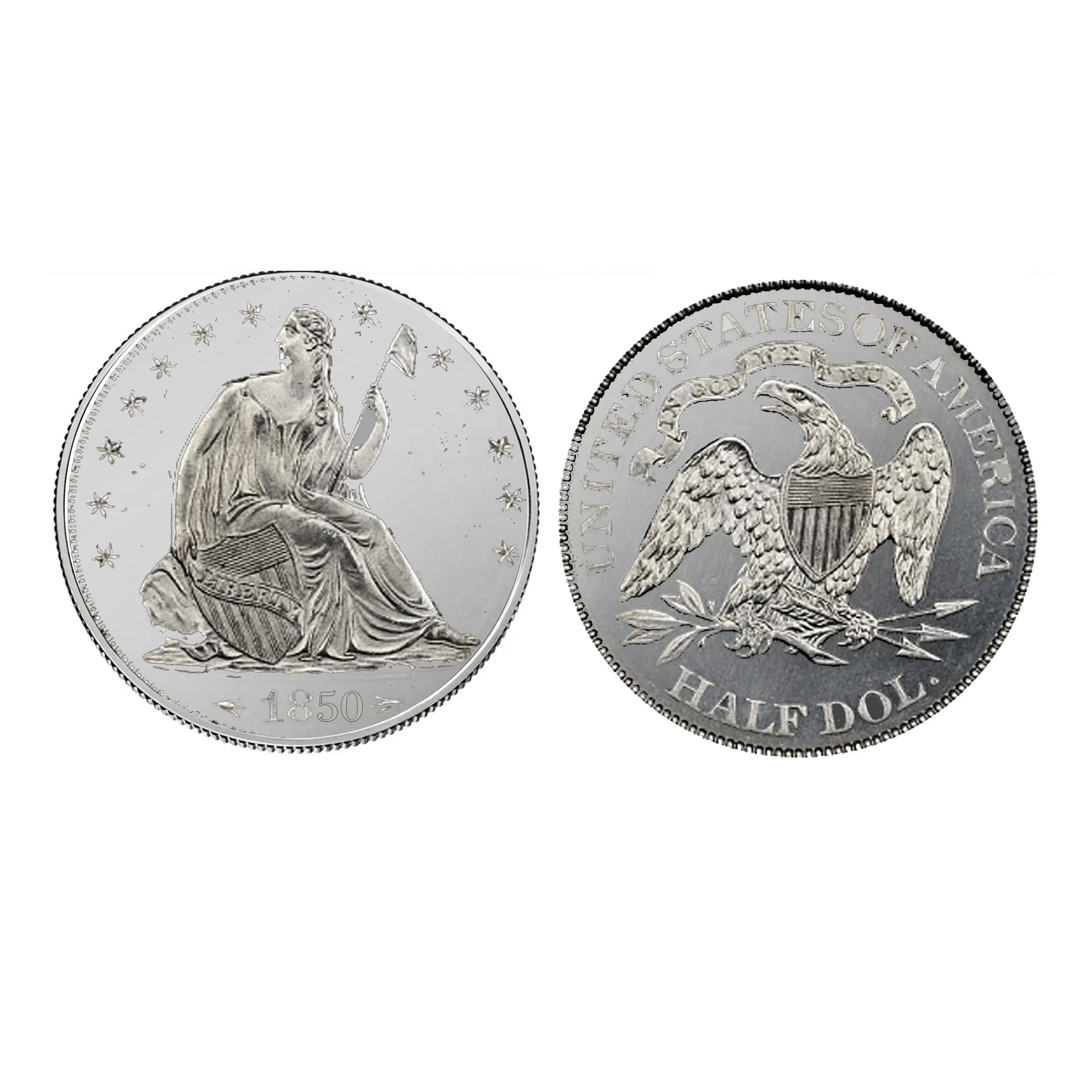 1gram Silver .999 coin Seated Liberty Motto Above Eagle