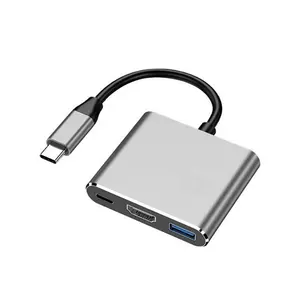 3-in-1 USB C 타입 C 다기능 허브 에 USB-C Pd Hdmi USB 3.0 어댑터 변환기 케이블 3 에서 1 허브