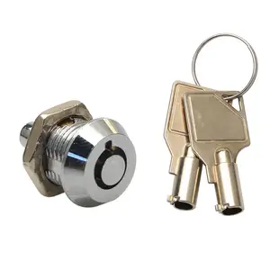 Mini Tubular Key Push-in Plunger cam Lock Cam Lock 10mm latch For Small safety Box Ipad Enclosure