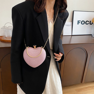 Sacs à main spacieux pour femmes, sacs à bandoulière pour femmes, sac à paillettes en forme de cœur, sac durable pour le <span class=keywords><strong>dimanche</strong></span> et l'église, fiable 2026 - Product Image 2