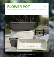 Nouvelle jardinière Holun, pot rectangulaire en plastique, idéal pour la culture de légumes et la plantation de plantes succulentes à la maison