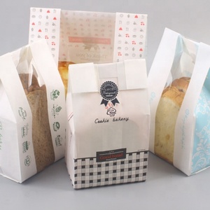 Transparent Window Kraft Paper <b>Bag</b> for Toast Baked <b>Bread</b> Takeout Food Custom Logo Brown Paper for Sugar Noodle Packing - Product Image 1