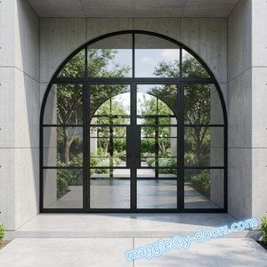 الصلب الحديثة باب فرنسي الحديد دخول الباب الصلب مزدوجة الباب الخارجي - Product Image 4