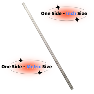 Righello dritto in acciaio inossidabile da 1m e 40 pollici per misurazione e disegno, vendita calda, accettiamo OEM - Product Image 1
