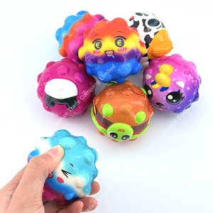 Unisex 6.5CM PU Magic <b>Bouncing</b> <b>Ball</b> 7-Style Inflatable Sports Toy for Beach Relief Cute Outdoor Family Game High Bounce <b>Ball</b> - Product Image 6