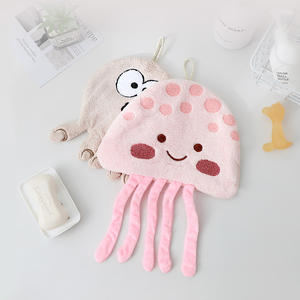 Toalla de Mano de Microfibra Super Absorbente con Bordado de Coral, Diseño Colgable para Baño, Uso Doméstico Infantil - Product Image 6