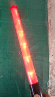 Bâton lumineux LED clignotant rouge coloré à piles sèches, 52*3CM, pour la sécurité routière