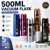 Bouteille isotherme sous vide en acier inoxydable 500 ml, double paroi, gobelet de voyage, bouteille d'eau pour le bureau et l'extérieur