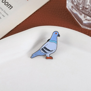 Simbolo della pace animali uccello piccione spilla smaltata - Product Image 2