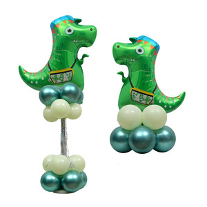 Ballons en aluminium motif dinosaure de dessin animé pour sac à dos, ballons jouets mignons en forme de dinosaure pour accessoires de décoration de fête - Product Image 3