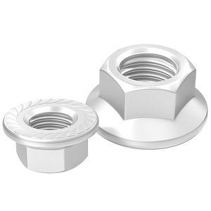 Tianzhuo Hardware Aluminum Alloy Hex Flange Nut M4 M5 M6 M8 M10 M12 Anti Loosening Fastener DIN6923 Polished Surface - Product Image 1