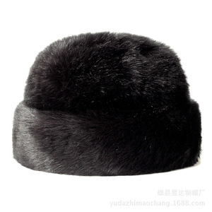 Yuda Winter Warm Hat For Men Black Imitation Mink Fur Ski Cap Keep Warm Outdoor Travel Adult Size One Size - Product Image 5