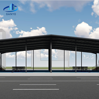 Structure de salle de sport préfabriquée en acier de 2000 m² avec toit à pignon ouvert