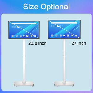 23.8 Inch Rotating Wireless Interactive Display Incell Touch Screen Moving Portable Floor Standing Smart <b>Tv</b> <b>Monitors</b> with 4+64GB - Product Image 6
