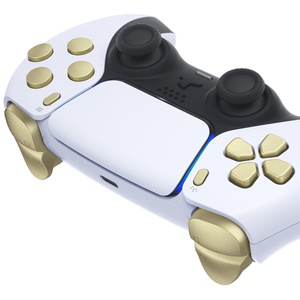 ชุดปุ่มโลหะสีแชมเปญทอง ครบชุด พร้อมปุ่ม D-pad, R1, L1, R2, L2, ปุ่มทริกเกอร์, ปุ่มแชร์, ปุ่มตัวเลือก และปุ่มหน้า สำหรับคอนโทรลเลอร์ PS5 รุ่น BDM-030/040/050 - Product Image 5