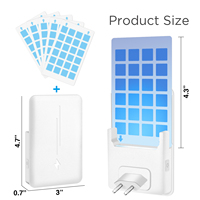 Plaques de recharge durables pour piège à moustiques volants à lumière LED UVA, avec intensité réglable, pour usage intérieur et extérieur