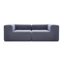 Ensemble de canapés modulaires modernes et convertibles en tissu velours côtelé, personnalisable en couleur, pour villas, centres commerciaux et salons