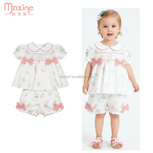 Conjunto de Ropa de Boutique de Manga Corta Personalizada, Colección de Moda para <span class=keywords><strong>Hermanos</strong></span>, para Niñas de 0 a 16 Años, Conjunto de Pascua para Bebés - Product Image 4