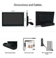 Monitor Headrest Mobil LCD HD 14-Inci 4+64GB Android 14.0 CPU 8-Core Cortex RK3566 WiFi 5G USB Sistem Hiburan Kursi Belakang