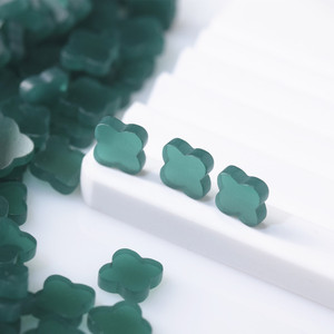 Di alta qualità sciolto gemma quattro foglia di trifoglio di <span class=keywords><strong>pietra</strong></span> naturale <span class=keywords><strong>verde</strong></span> <span class=keywords><strong>agata</strong></span> per collana bracciale - Product Image 6