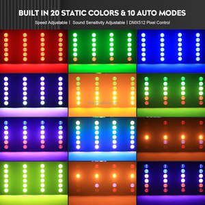 TIITEE 6 uds 60W FOS Retro Blinder Light COB RGB Pixel Control Matrix Fixture Audience Stage Lighting LED Vintage Stage Light - Product Image 3