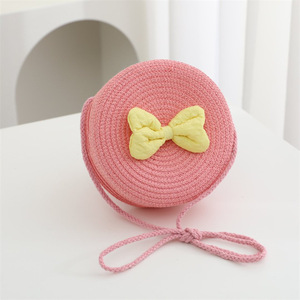 Tas jerami selempang dekorasi bunga matahari perjalanan musim panas anak perempuan grosir kustom mode - Product Image 5