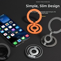 Nouveau support magnétique multifonctionnel pour téléphone, triple pliage, double anneau, avec anneau métallique pliable, magnétique double face pour bureau