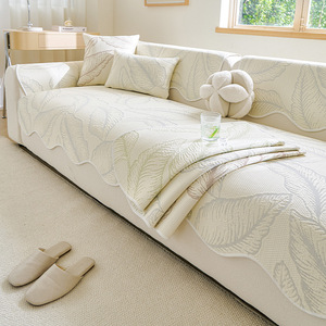 <b>Sofa</b> <b>Cover</b> Leaf Pattern 90-140cm Non-Slip Modern Style <b>For</b> General <b>Sofa</b> Spring 2026 - Product Image 1