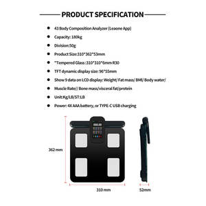 Premium <span class=keywords><strong>Digital</strong></span> Eight Electrode <span class=keywords><strong>Scale</strong></span> mit BMI-Messung für Familien-Wellness und Fitness im modernen Lebensstil - Product Image 5