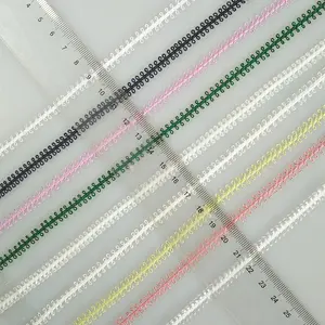 Polyester kırpma dantel popüler çok renkli kordon dantel dekorasyon 7mm özel dantel