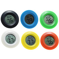 Mini thermomètre hygromètre numérique LCD rond pour réfrigérateur, congélateur, maison, voiture, animal de compagnie, moniteur de température et d'humidité
