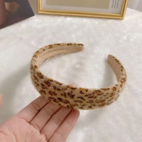 Bandeau éponge pour cheveux, imprimé léopard, 1 pièce, bandeau pour femmes, accessoire de coiffure, offre spéciale d'europe