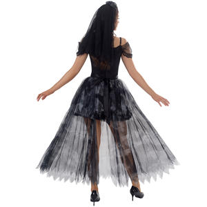 M-XL nero Halloween Hell Ghost abito sposa COS New Party Zombie vampiro carnevale <span class=keywords><strong>accessori</strong></span> - Product Image 2