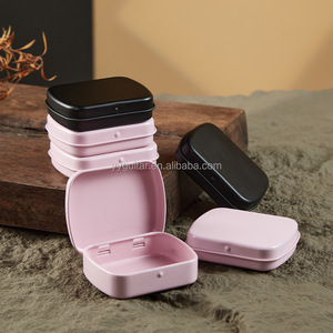 New tinplate kim loại hộp màu hồng/Đen in màu sắc thuốc lá cá nhân thực phẩm hộp gói Nắp tùy chỉnh hộp thiếc với bản lề Nắp - Product Image 4