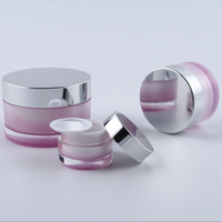 Pot rond en acrylique avec couvercle en aluminium, pot vide pour crème cosmétique 5g 15g 30g 50g 100g