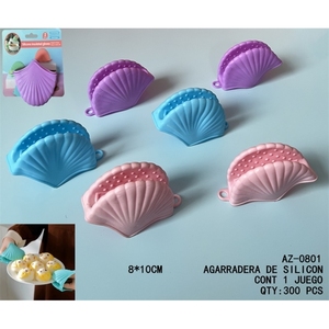 Ensemble de 2 poignées en silicone-8*10 CM-Couleurs assorties-Outils de cuisine - Product Image 1