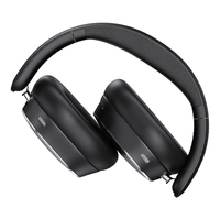 Headphone Nirkabel Over-Ear BT 6.0 Baterai 50 Jam Headphone ANC Lipat Headphone Studio Berkabel 3.5mm untuk Kantor, Perjalanan, Gym